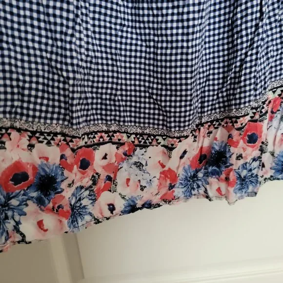 Terra and Sky Woman's Blue and White Size Blouse 2X - Picture 2 of 9